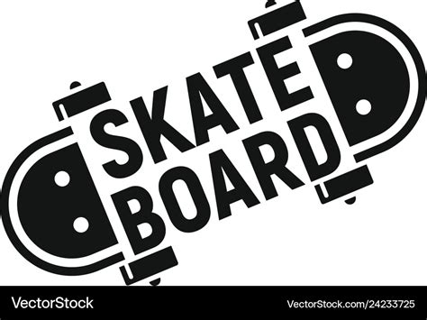 Skateboard Logo Simple Style Royalty Free Vector Image