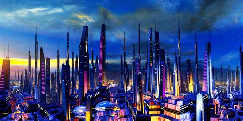 City Cityscape Futuristic City Artwork Mass Effect Thessia Mass
