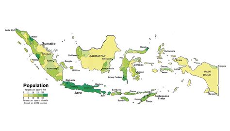 Indonesia Population Map Stick Figures Indonesian Vec