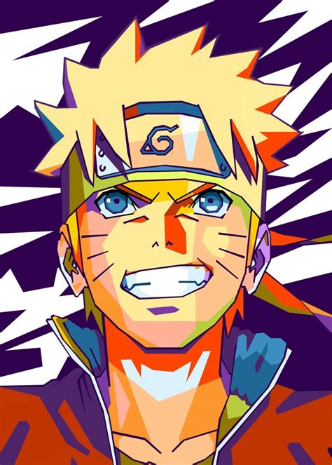 Naruto Popart Metal Poster Print Beny Rahmat Displate Anime