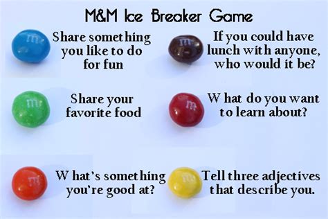 Learning With Mandms Rusty And Rosy Ice Breakers Ice Breaker Games