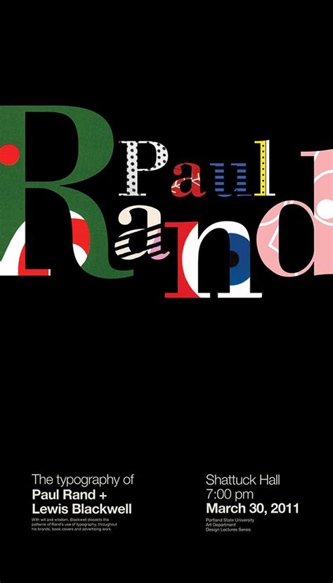 Engproposal Poster For An Exhibition Of Paul Rand´s Typography Work