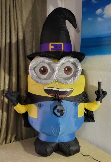 gemmy despicable me minion halloween 3 5 ft dave as witch airblown inflatable 50 00 picclick
