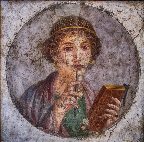 Portrait Of A Young Woman From Pompeii So Called Sappho A Photo