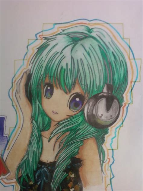 Anime Girl With Headphones Drawing Easy Jameslemingthon Blog