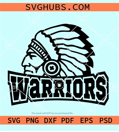 Warrior Head Dress Svg Warriors Svg Warriors Logo Svg Warriors
