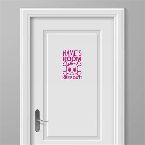 Custom Girls Bedroom Door Sign Sticker Funny Perosnalised Etsy