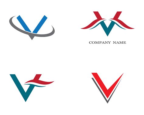 Letter V Symbol Logo Set 1117396 Vector Art At Vecteezy