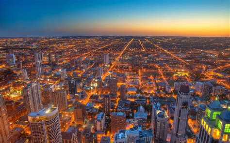 Chicago World Cities Architecture Buildings Skyscrapes Hdr Lights Roads