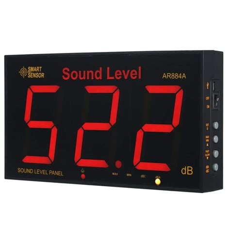 Konnon Sound Level Meter With Large Lcd Screen Wall Mounted Digital