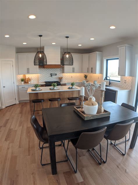 In this way, customers can satisfy their curiosity and find out what's cooking in professional kitchens, as well as being reassured as to the hygiene conditions. Open concept Modern farmhouse kitchen and dining room# ...