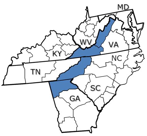 Map Of The Blue Ridge Mountains