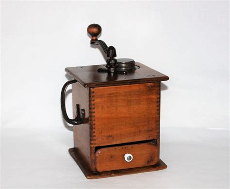 Antique 1905 Wooden Coffee Grinder Coffee Mill