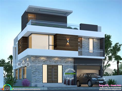 2306 Sq Ft 4 Bedroom Modern House Plan Kerala Home Design And Floor
