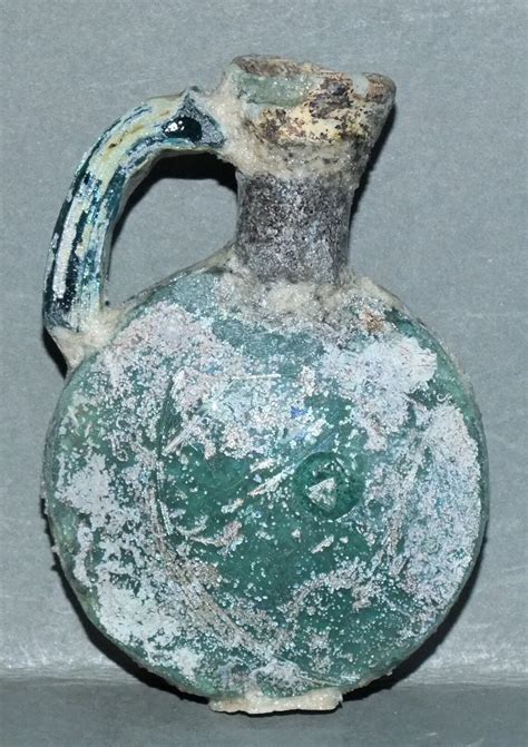 Ancient Roman Glass Bottle Vase Vessel Pot Beautiful Patina Etsy