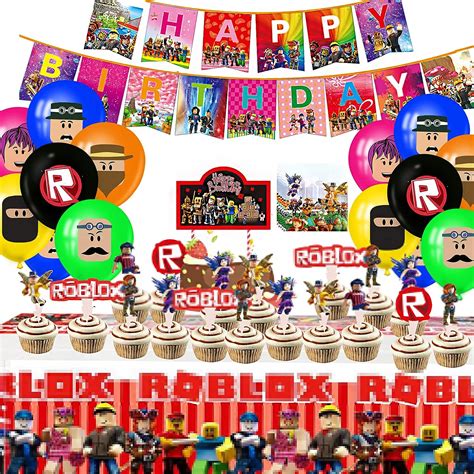 Roo Blox Party Supplies Set 116 Pcs Birthday Decorations