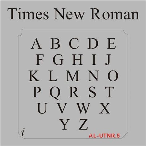 Al Utnr Times New Roman Alphabet Stencil Uppercase Roman Alphabet