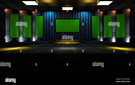 Green Screen Virtual Set Stock Photo Alamy