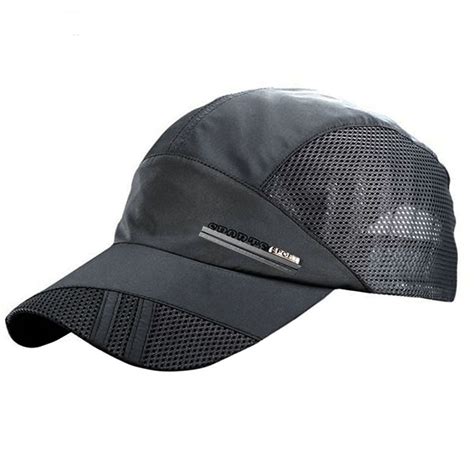 Geweyeeli Summer Breathable Mesh Baseball Cap Sport Quick Drying Hats For Men