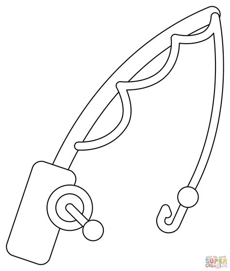 Fishing Pole Coloring Pages