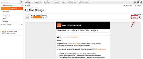 Webmail Orange Signal Spam