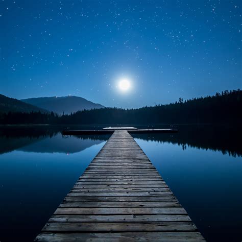 Moonlight Dock Wallpaper Hd Nature 4k Wallpapers Images And