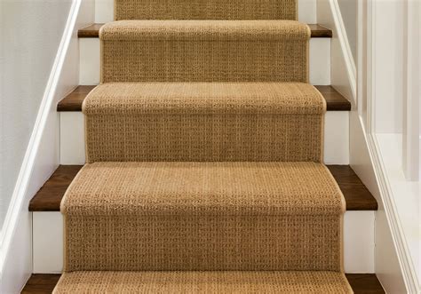 Sisal Stair Carpet Runner Landing And Striped Stair Capet