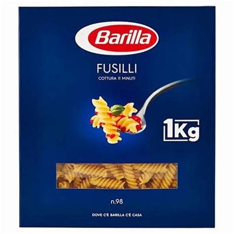 Pasta Cardboard Barilla Fusilli 1kg Packaging Type Box 17g Per