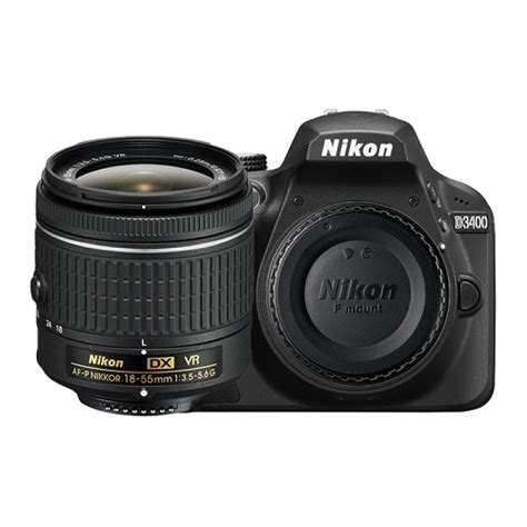 Nikon D3400 Black Digital Camera Af P Dx 18 55mm Vr Lens Dell Usa