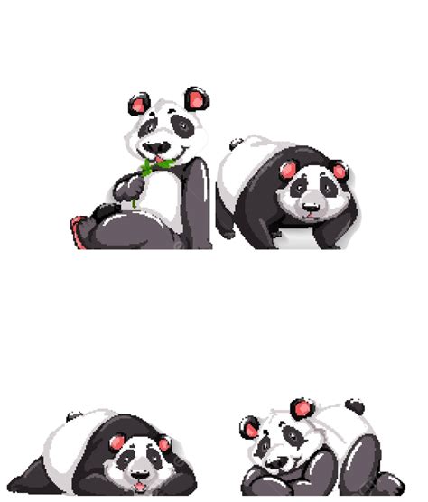 Cute Panda Themed Background Template With Solid Color Palette Vector