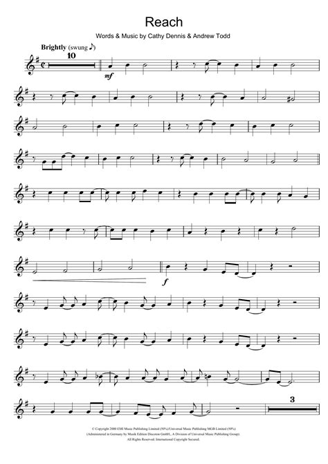 Reach Sheet Music S Club 7 Trumpet Solo