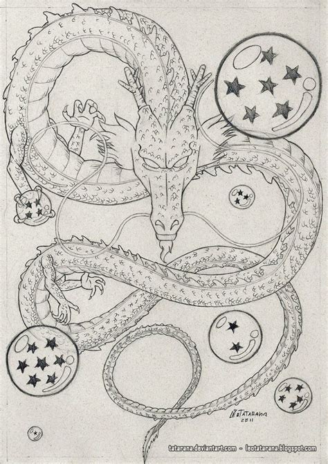 Cool Shenron Sketch Dragon Ball Tattoo Dragon Ball Artwork Japanese