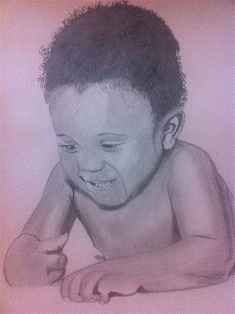 Little Boy Drawing By Frantz Jean Joseph