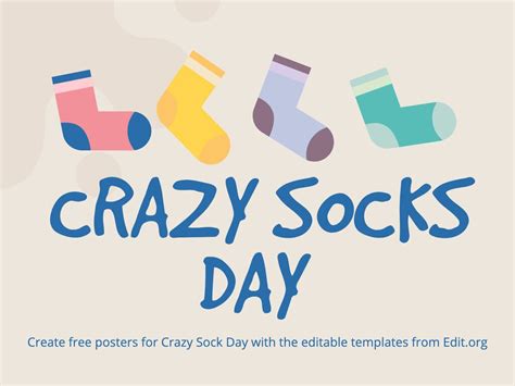 Free Crazy Sock Day Flyer Templates