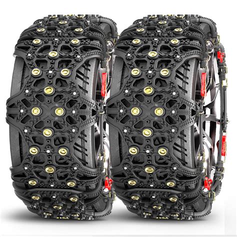 2pcs Full Cover Tire Snow Chains Anti Slip Sand Muddy Roads With