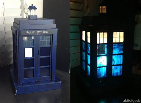 Genius Tardis Lamp Tutorial Geeky Craft Crafty Craft Dr Who Doctor