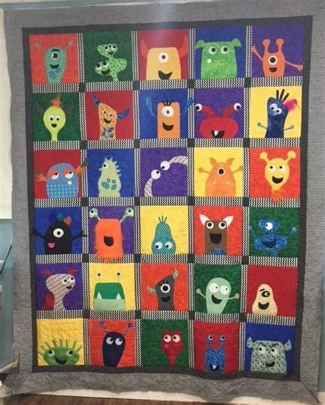 Friendly Monster Quilt Top Crafts Crafts To Sell Monster Quilt