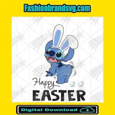 Happy Easter Stitch Svg Easter Day Svg Easter Stitch Svg Disney Svg