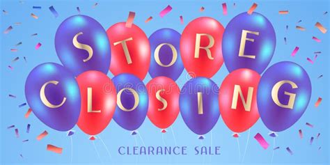 Store Closing Sale Vector Illustration Background Stock Vector