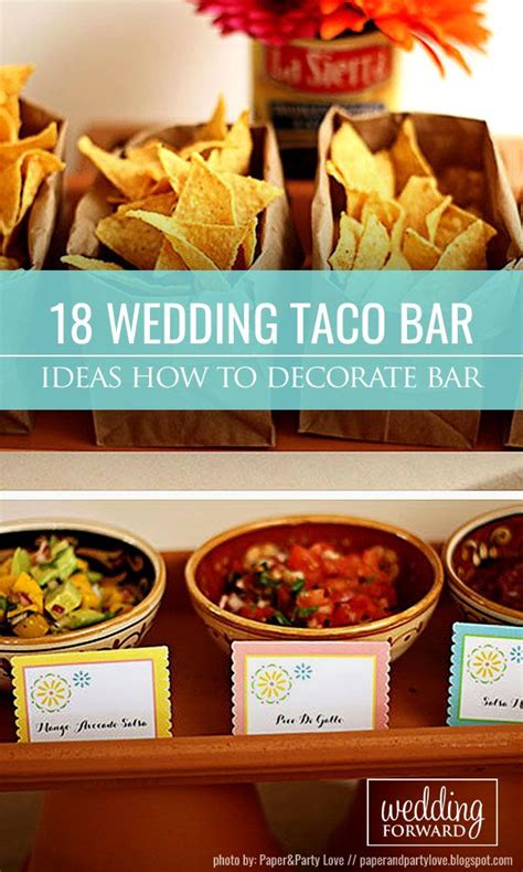 Our taco bar is a build your own taco style of catering where we prepare all the food at our restaurant and place it in aluminum trays with all of the 3 tacos per person starting from $12.00 +tax. How To Decorate Wedding Taco Bar | Wedding reception food ...