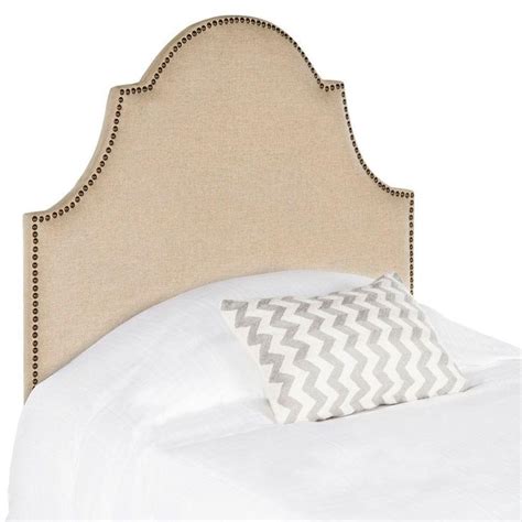 Safavieh Hallmar Hemp Twin Headboard Mcr4026b The Home Depot Arched Headboard Upholstered