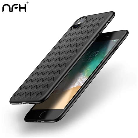Nfh Luxury Back Matte Soft Silicone Tpu Case Sfor Iphone On 5s 6s 7 8 X