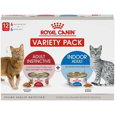 Royal Canin Adult Feline Nutrition Indoor And Instinctive Wet Food Variety Pack For Cats 3 Oz