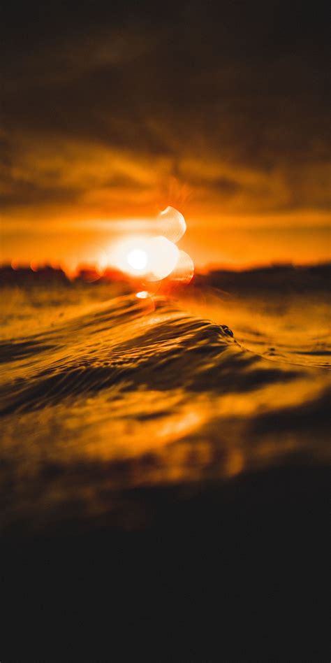 Body Of Water Glare Bokeh Sunset Sea 1080x2160 Wallpaper Sunset