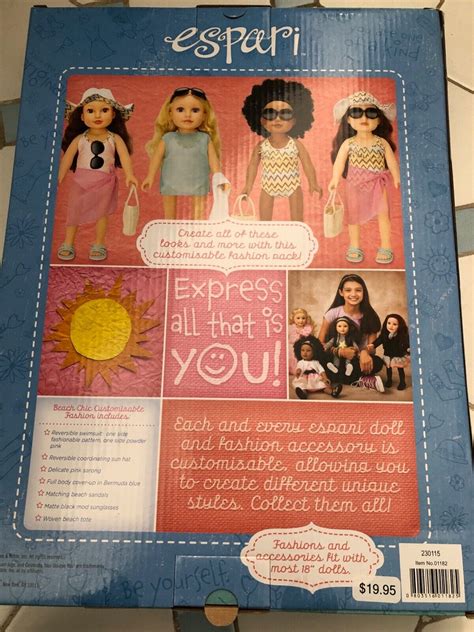 espari doll clothes “beach chic” for 18”dolls bnib barnes and noble complete set ebay
