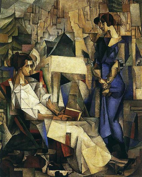 Cubismo Portrait Of Two Woman 1914 Por Diego Rivera Sua Obra