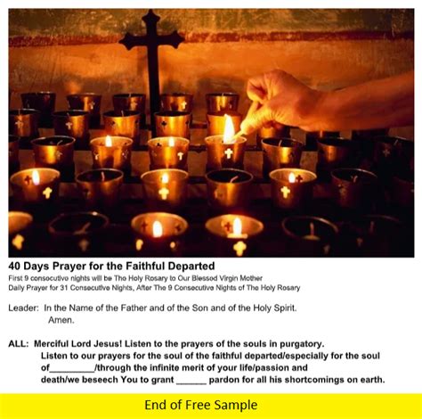 40 Days Prayer For The Faithful Departed Pdf Queen Of Angels Catholic