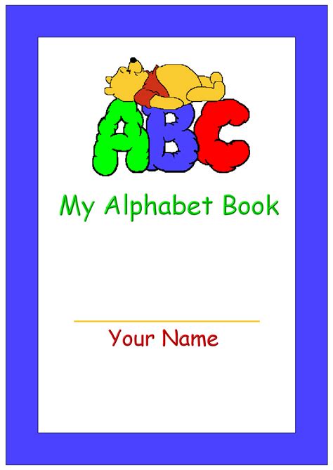Printable My Alphabet Book Cover Preschool Alphabet Book Alphabet