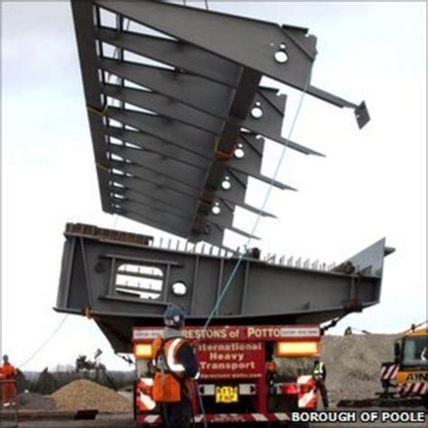 Steel Arrives For New £37m Twin Sails Bridge In Dorset Bbc News