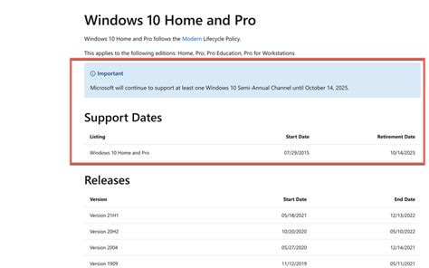 Microsoft Windows 10 のサポートは 2025 年 10 月 14 日に終了します